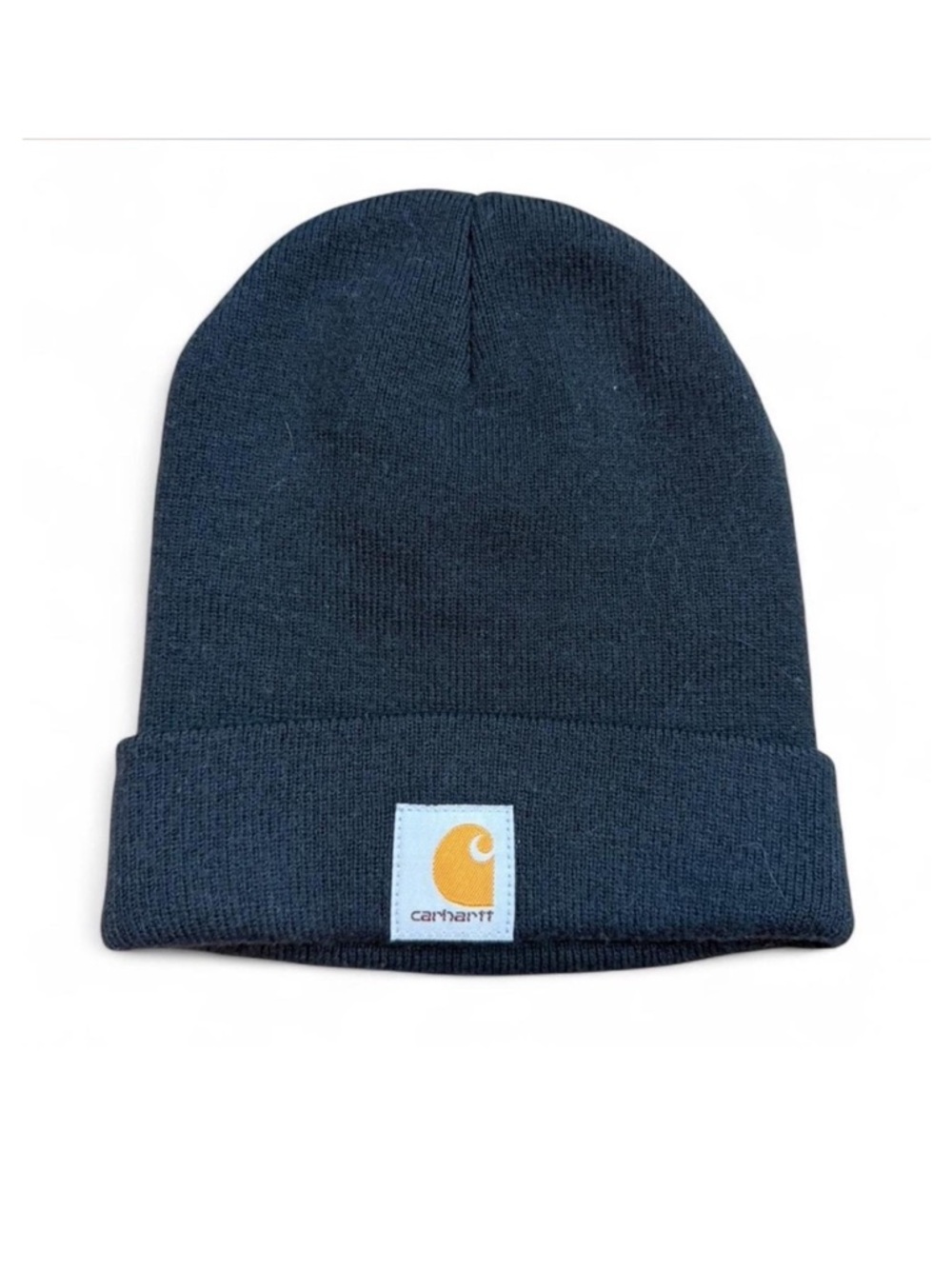 Carhartt Kids Beanie Black Knit Hat Youth One Size Winter Logo